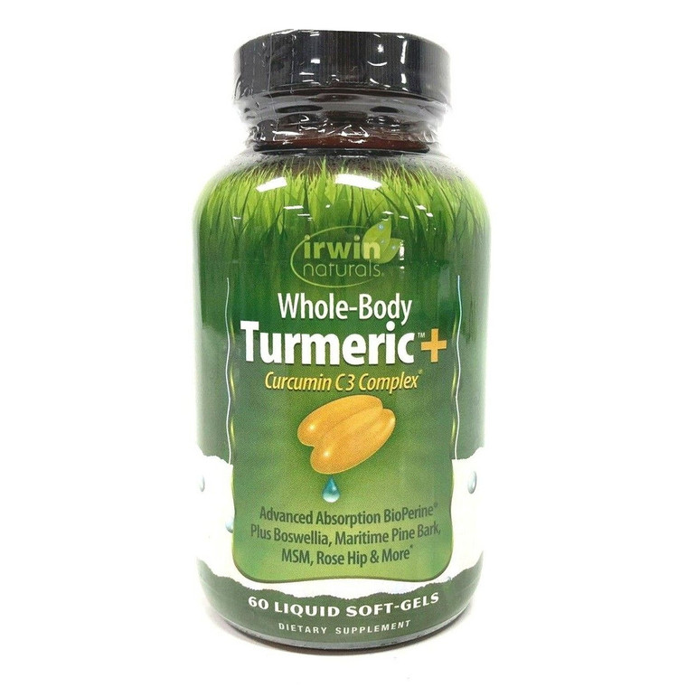 Irwin Naturals Whole Body Turmeric And Curcumin C3 Complex, 60 Ct