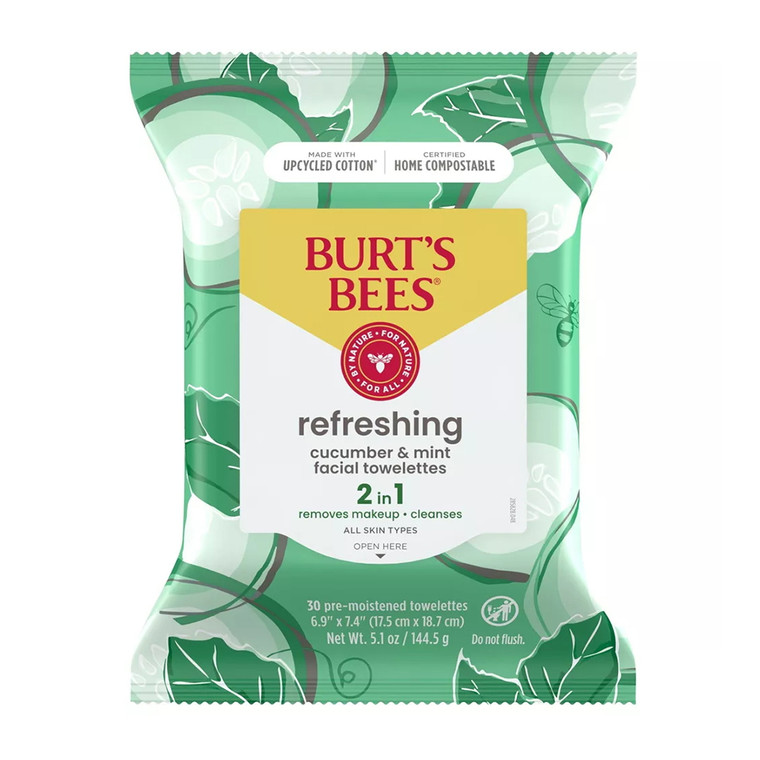 Burts Bees Facial Cleansing Towelettes, 30 Ct