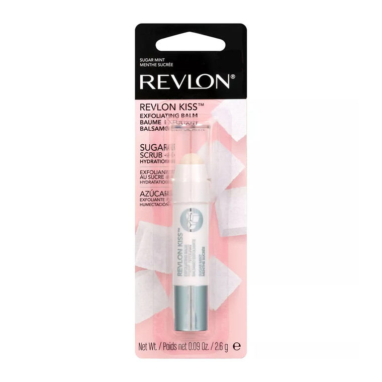 Revlon Kiss Exfoliating Lip Balm, Sugar Mint, 0.09 Oz