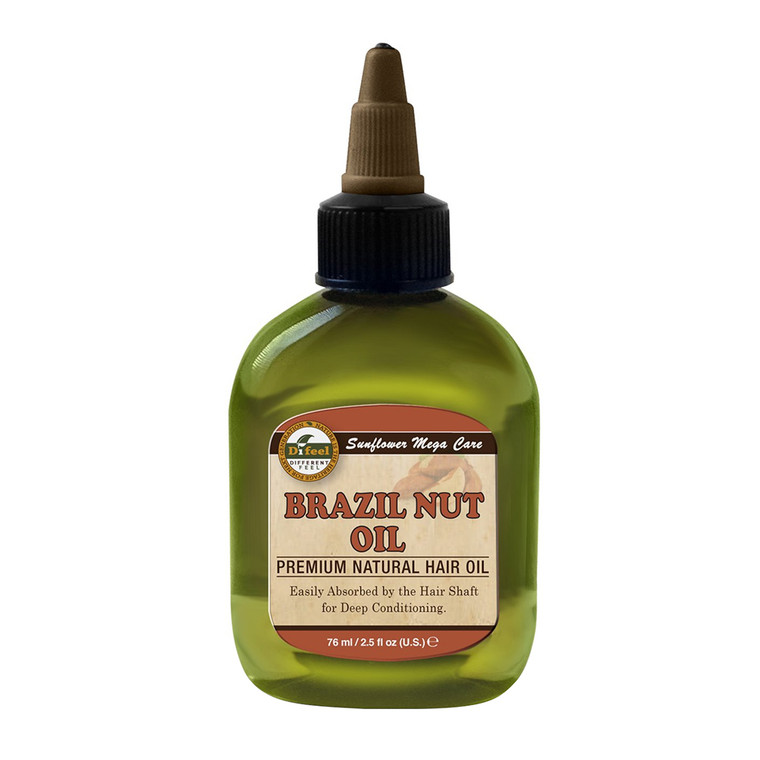 Difeel Sunflower Premium Mega Hair Oil, Brazilian Nut, 2.5 Oz