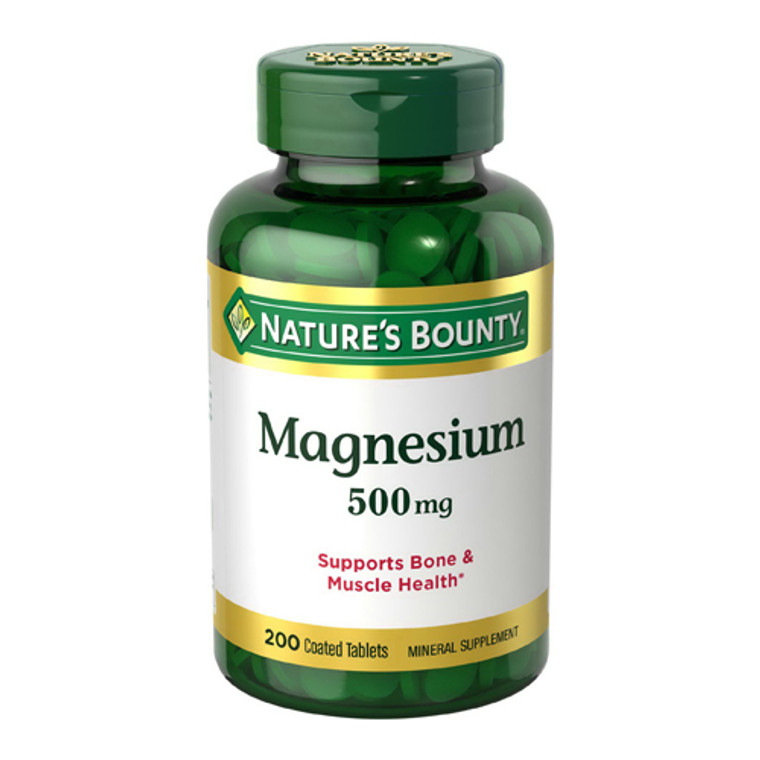 Natures Bounty High Potency Magnesium 500 mg Tablets, 200 ea