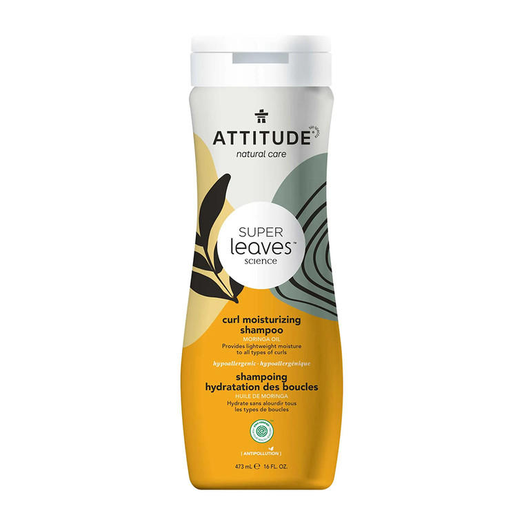 Attitude Curl Moisturizing Shampoo, Moringa Oil, 16 Oz