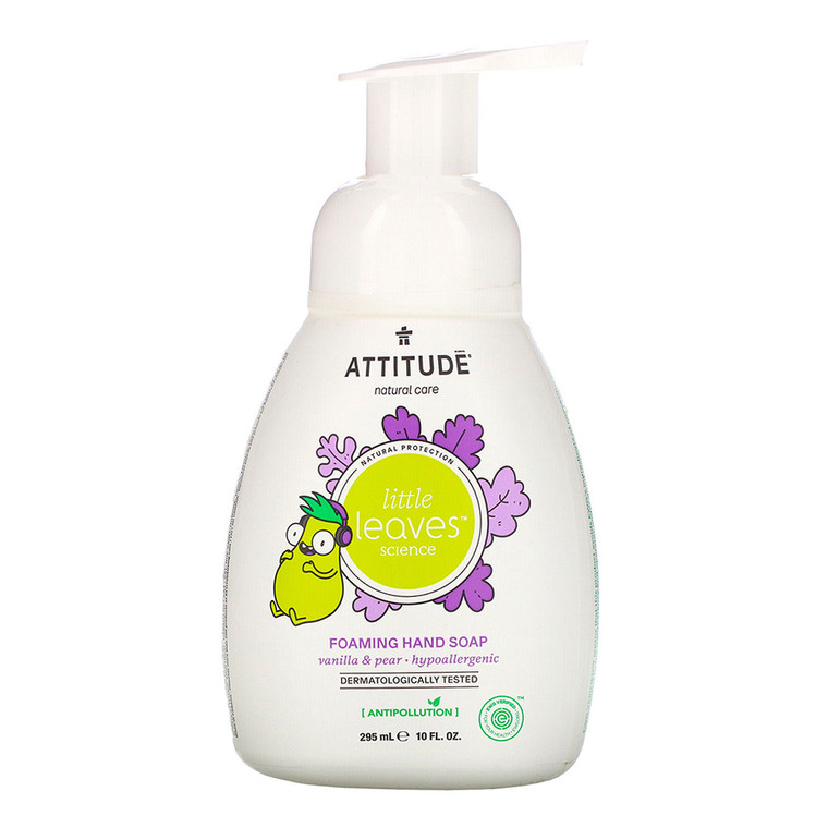Attitude Foaming Hand Soap for Kids, Vanilla And Pear, 10 Oz