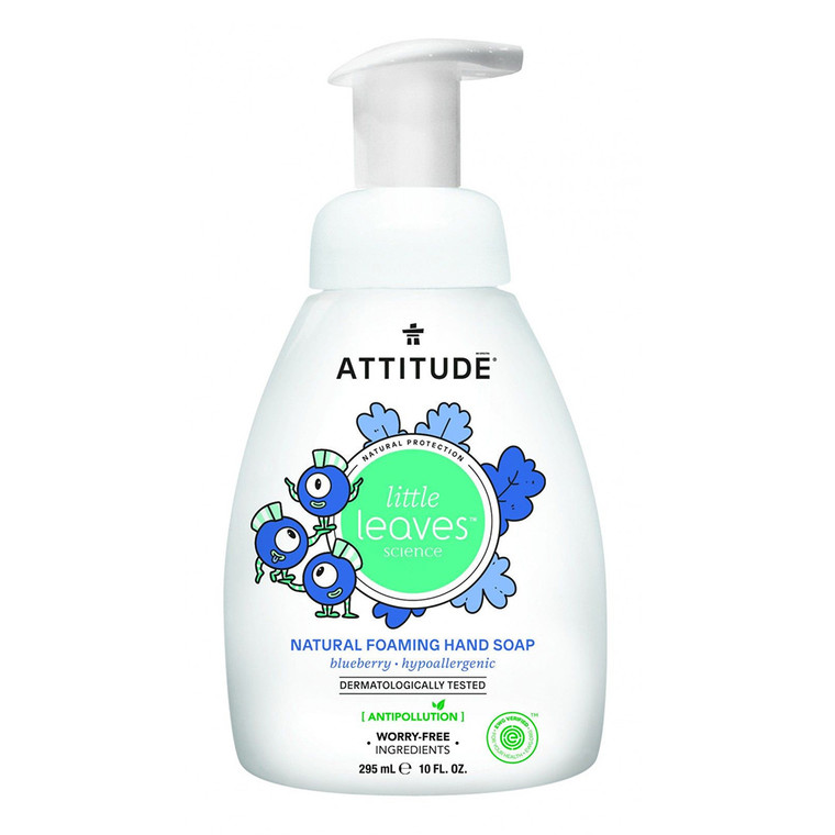 Attitude Foaming Hand Soap for Kids, Blueberry, 10 Oz