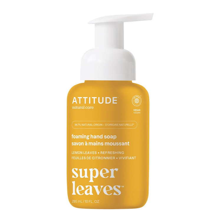 Attitude Foaming Hand Soap, Lemon Leaves, 10 Oz