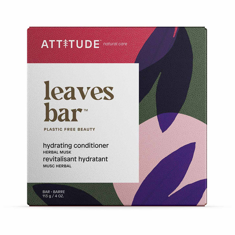 Attitude Hydrating Hair Conditioner Bar, Herbal Musk, 4 Oz