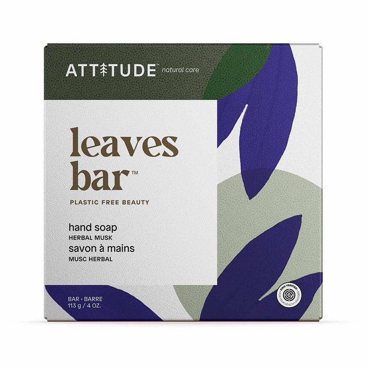 Attitude Hand Wash Soap Bar, Herbal Musk, 4 Oz