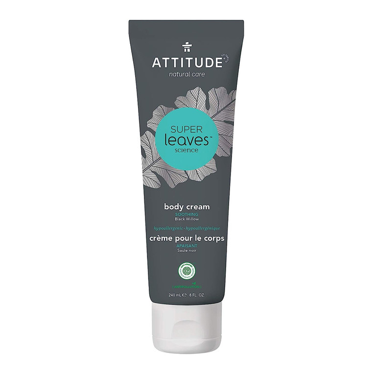 Attitude Super Leaves, Hypoallergenic Soothing Body Cream, Black Willow And Aspen, 8 Oz