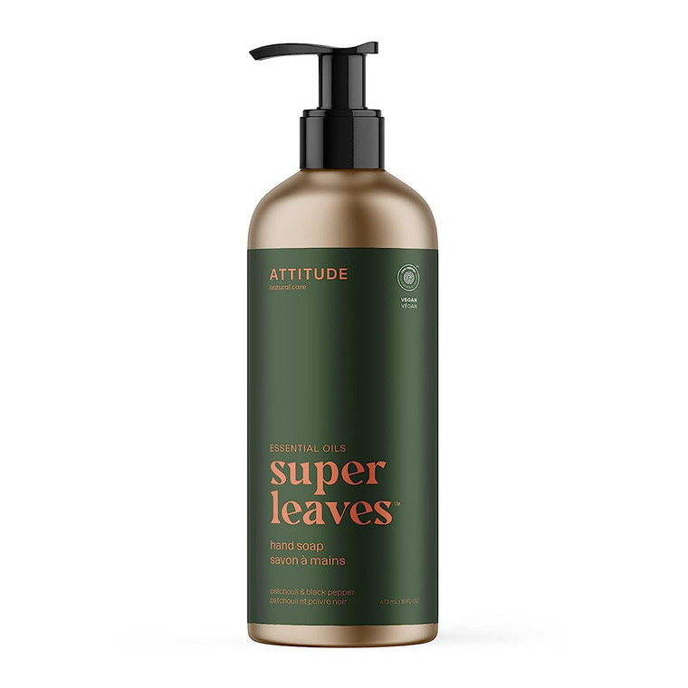 Attitude Super Leaves Hand Soap, Patchouli and Black Pepper, 16 Oz