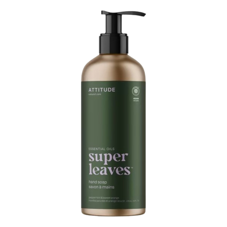 Attitude Super Leaves Hand Soap, Peppermint and Sweet Orange, 16 Oz