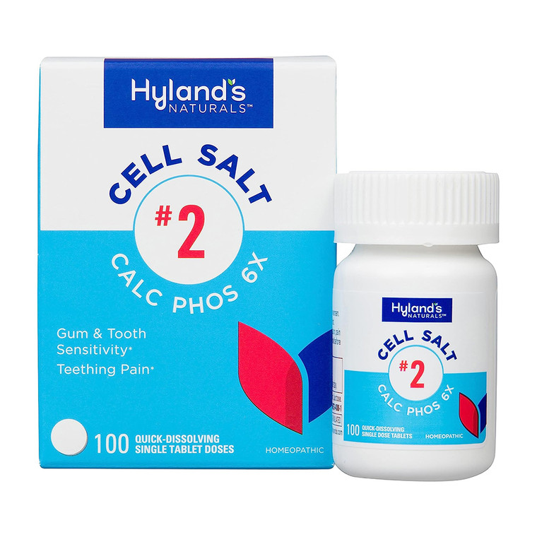 Hylands Naturals Cell Salt No 2 Calc Phos 6X Tablets, Natural Homeopathic Relief Tablets, 100 Ct