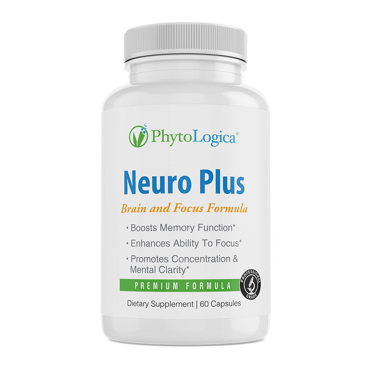 PhytoLogica Neuro Plus Brain and Focus Formula, Full with Vitamins, Minerals and Herb Extracts, 60 Ct