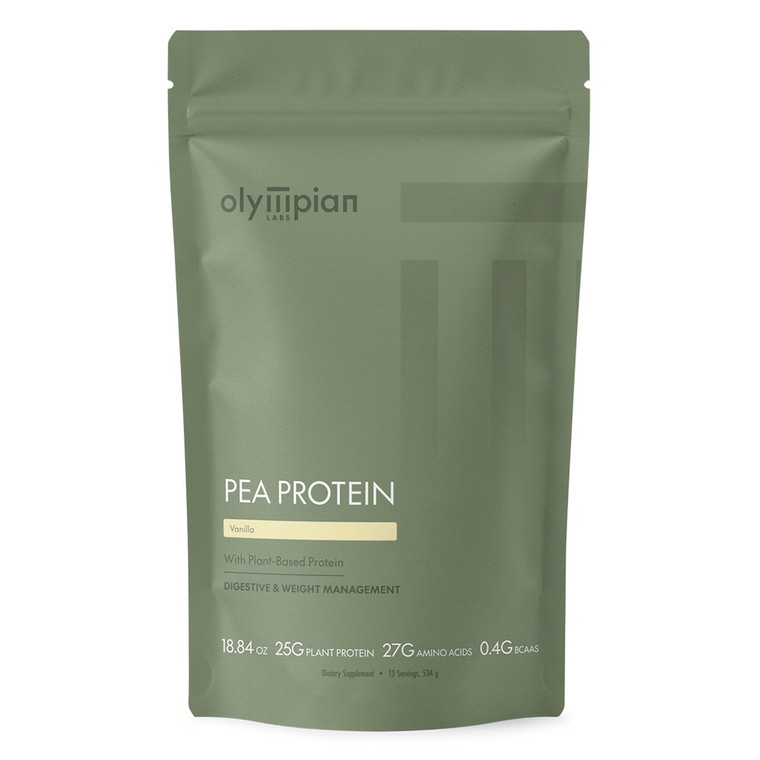 Olympian Labs Pea Protein Powder Plant Based Protein Vanilla Support Digestive and Weight Management 18.84Oz (534g)