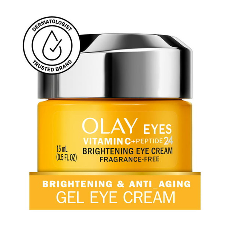 Olay Vitamin C + Peptide 24 Eye Cream, Fragrance-Free, 0.5 Oz
