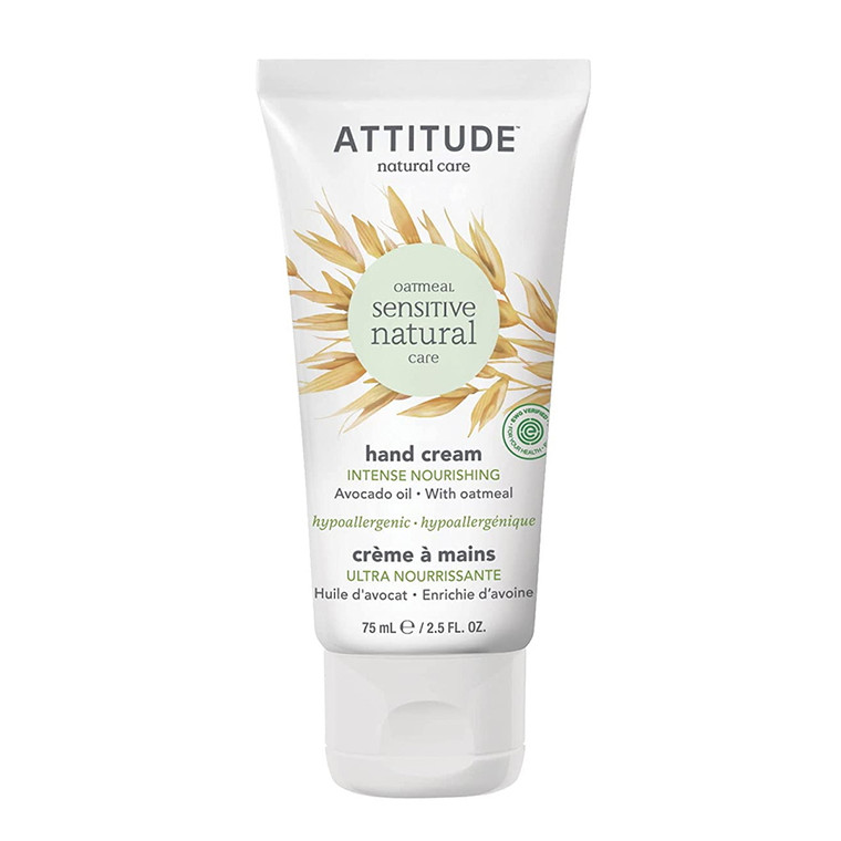 Attitude Nourishing Hand Cream for Sensitive Skin, Oat and Avocado Oil, 2.5 Oz