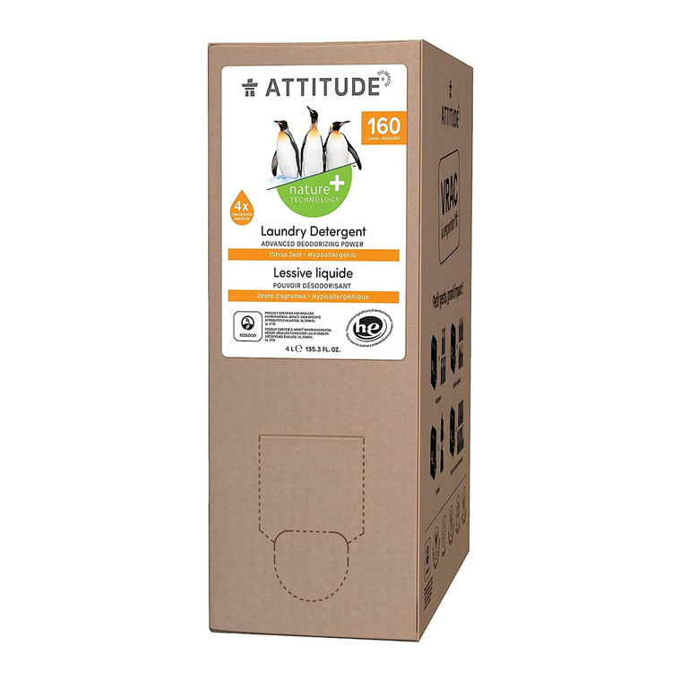 Attitude Laundry Detergent, Unscented 160 Loads, 135.26 Oz