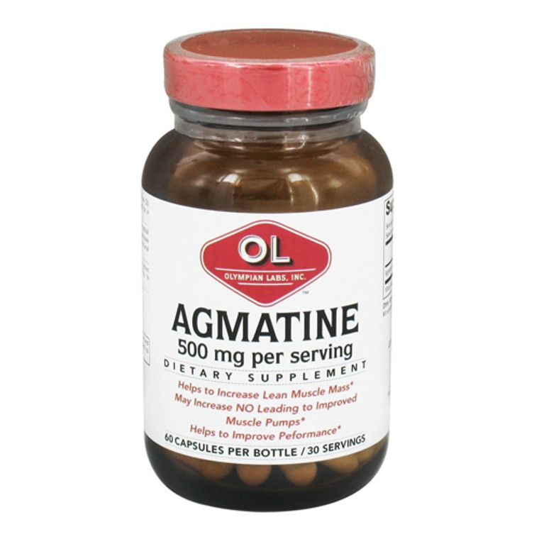 Olympian Labs Agmatine 500 Mg Capsules Improve Performance, 60 Ea