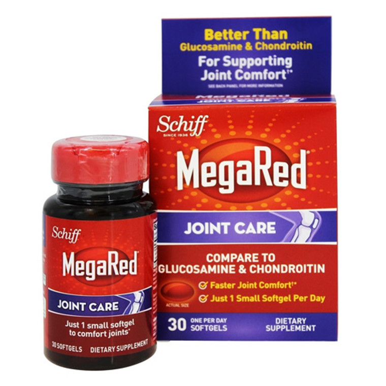 Schiff Mega Red Krill Oil Joint Care Softgels, 30 Ea