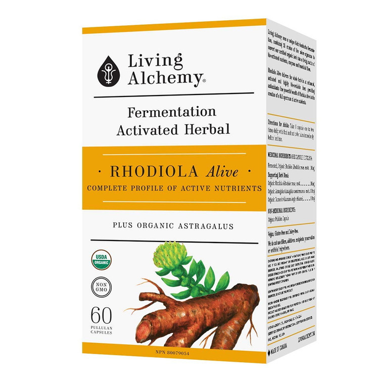 Living Alchemy Fermented Rhodiola Capsules for Mental Stamina and Mood , 60 Ct