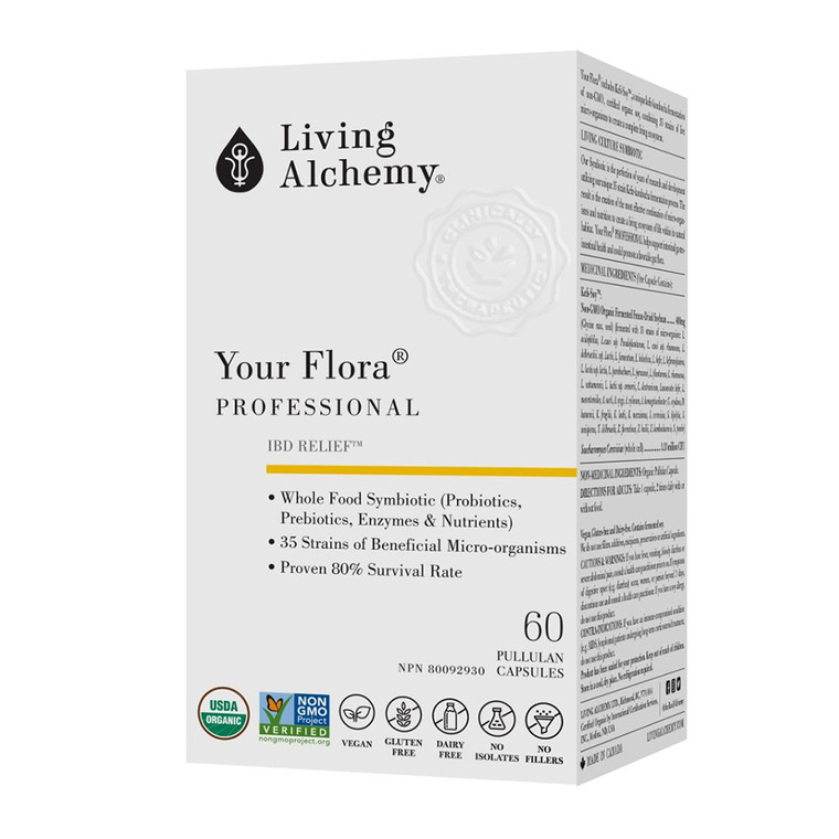 Living Alchemy Your Flora Probiotics Professional Vegan Capsules, 60 Ct