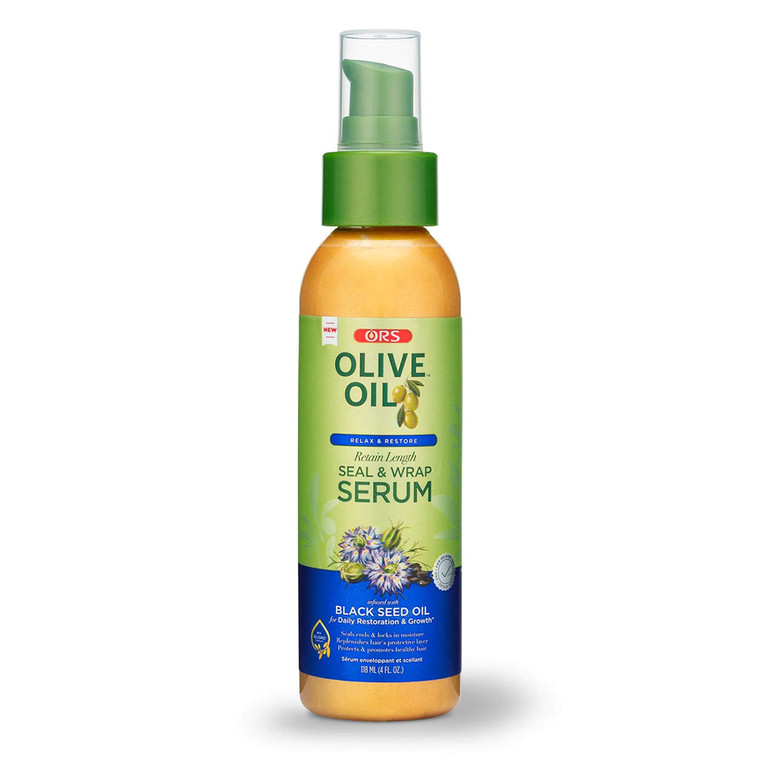 Ors Olive Oil Relax And Restore Retain Length Seal And Wrap Serum, 4 Oz