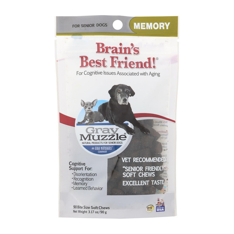 Ark Naturals Gray Muzzle Brains Best Friend, Soft Chews For Cognitive Issues, 90 Ct