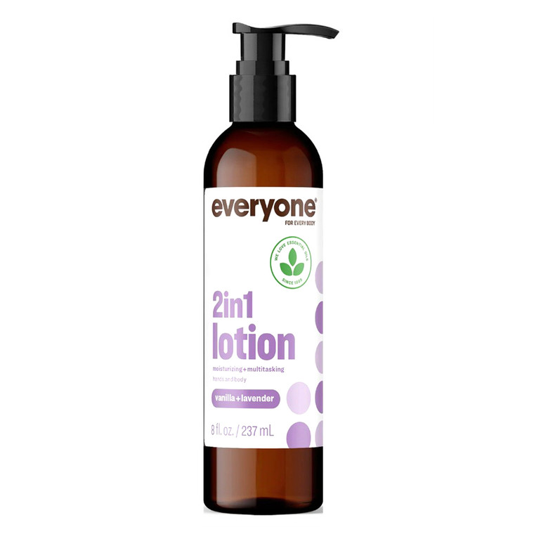 Everyone Vanilla and Lavender 2 in 1 Lotion for Smoother Skin 8Oz (237ml)