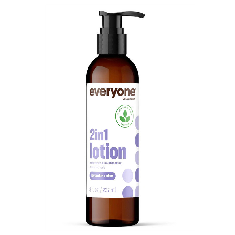 Everyone Lavender and Aloe 2 in 1 Lotion for Gentle Hydration and Soothing Skin 8Oz (237ml)