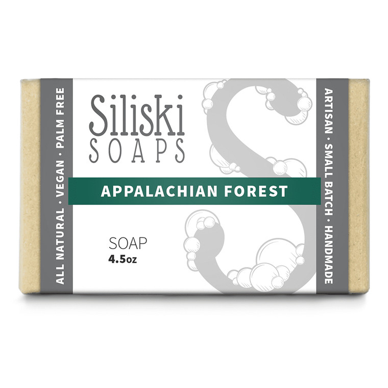 Siliski Soaps Simple Skincare Bath Soap, Appalachian Forest, 4.5 Oz