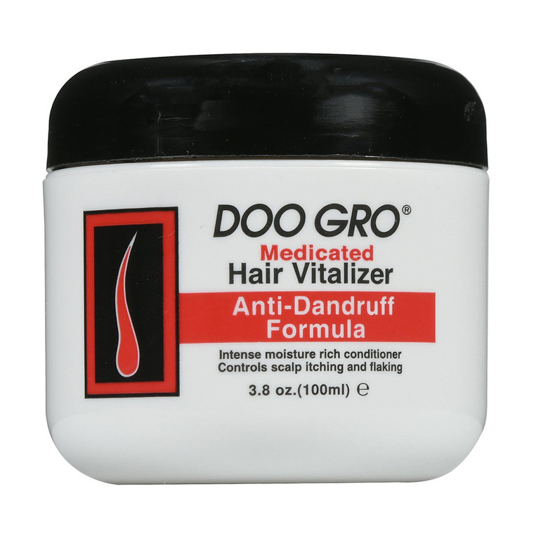 Doo Gro Medicated Hair Vitalizer Anti Dandruff Formula Controls Scalp Itching and Flaking Due to Dandruff 3.8Oz (100ml)