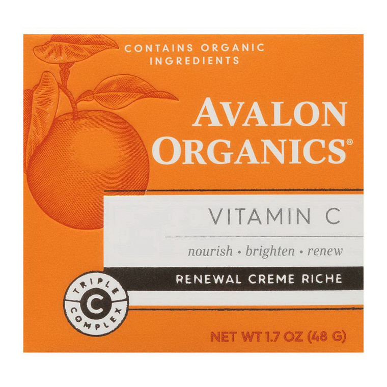 Avalon Organics Renewal Creme Riche with Vitamin C, 1.7 Oz