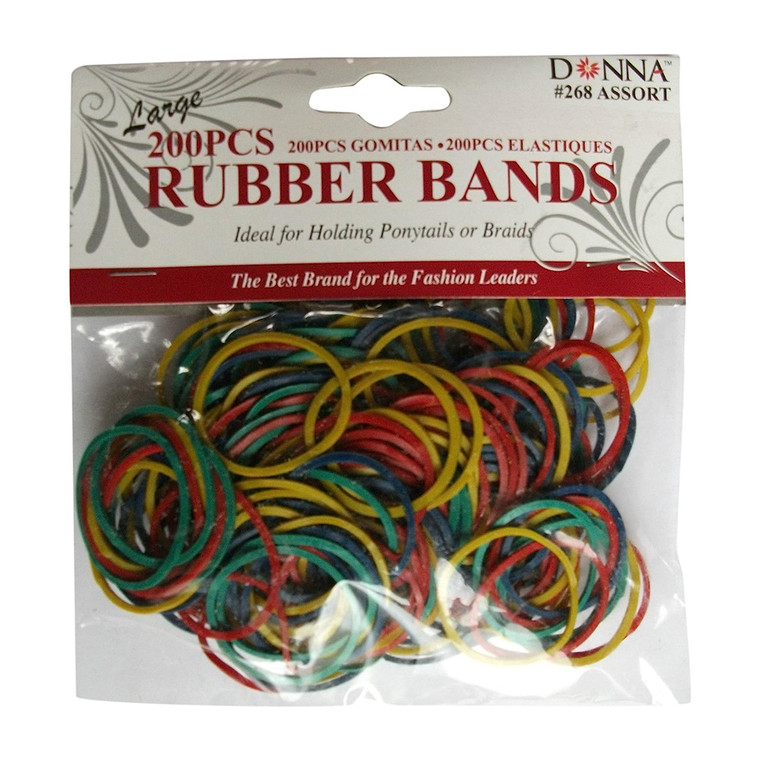 Donna Collection Elastic Bands, 200 Ct