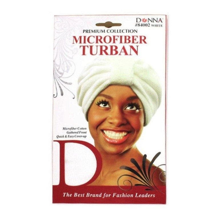 Donna Microfiber Turban White, 1 Ea