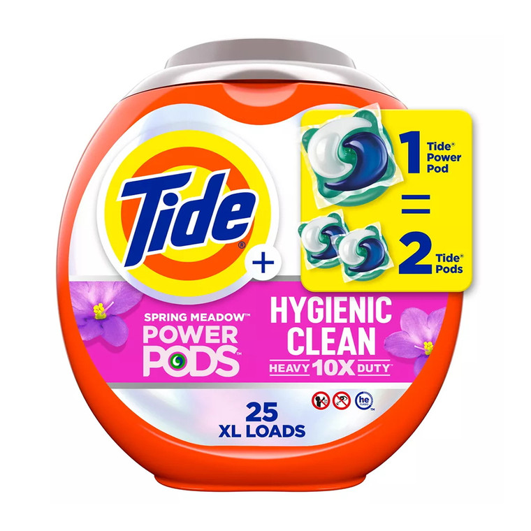 Tide Hygienic Clean Heavy Spring Meadow Power PODS Laundry Detergent, 25 Ea