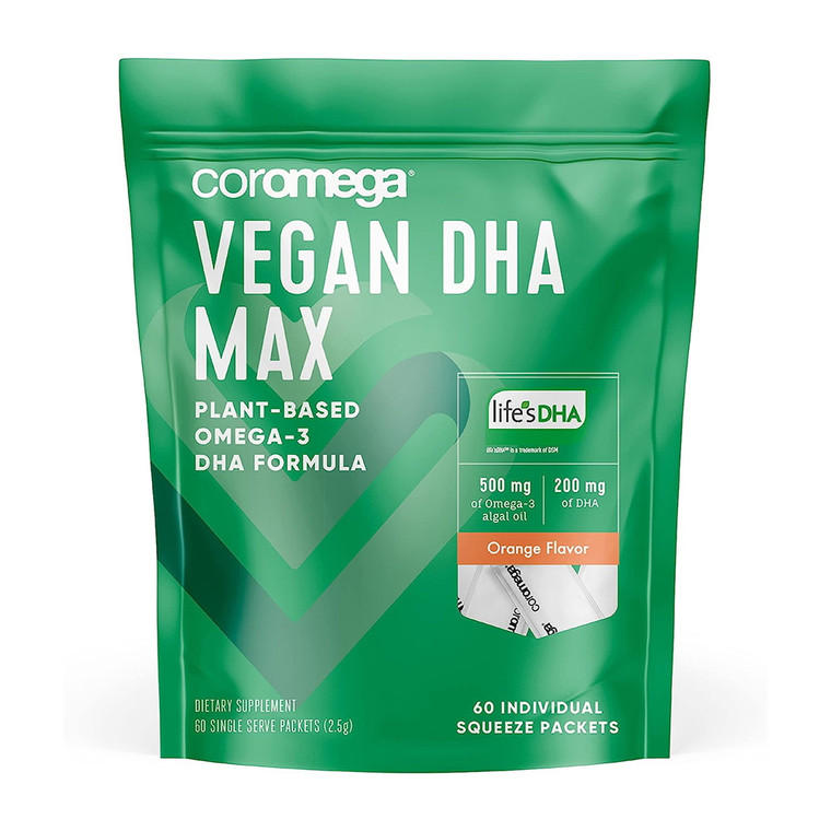 Coromega Vegan Max DHA Omega 3 Algal Oil Immune And Brain Health