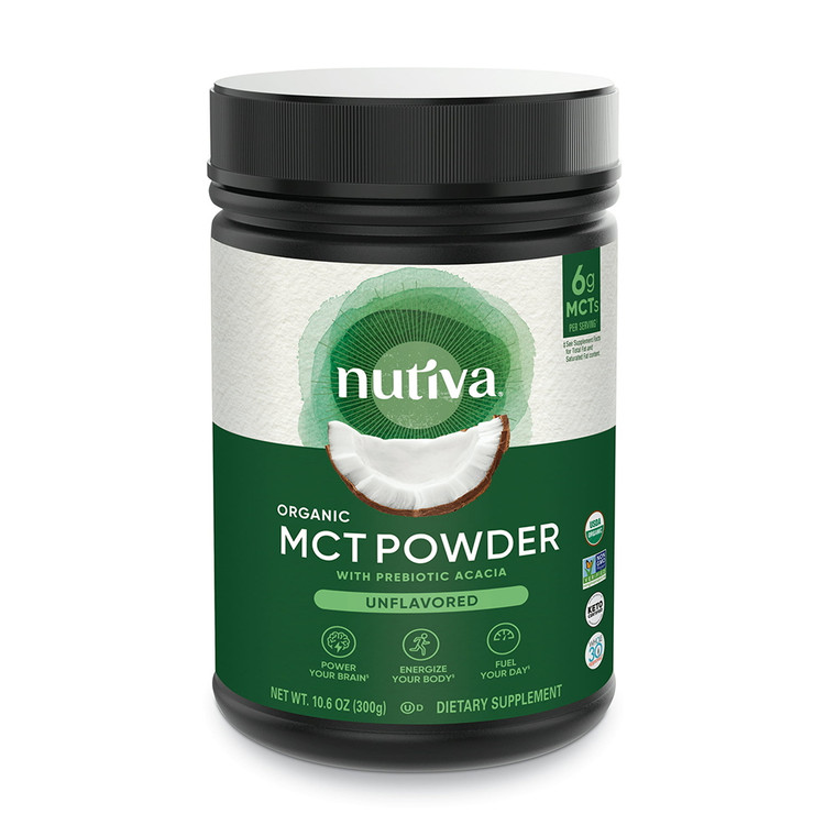 Nutiva Organic Mct Powder with Prebiotic Acacia Fiber, 10.6 Oz