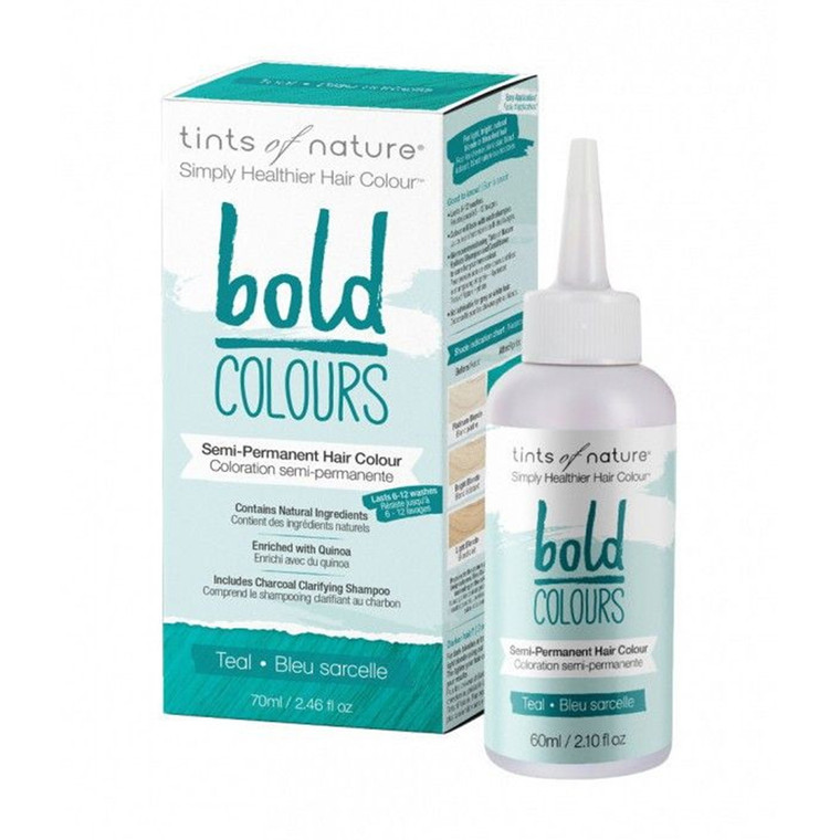 Tints of Nature Bold Colour Hair Dye, Semi Permanent Hair Colour Teal, 2.46 Oz