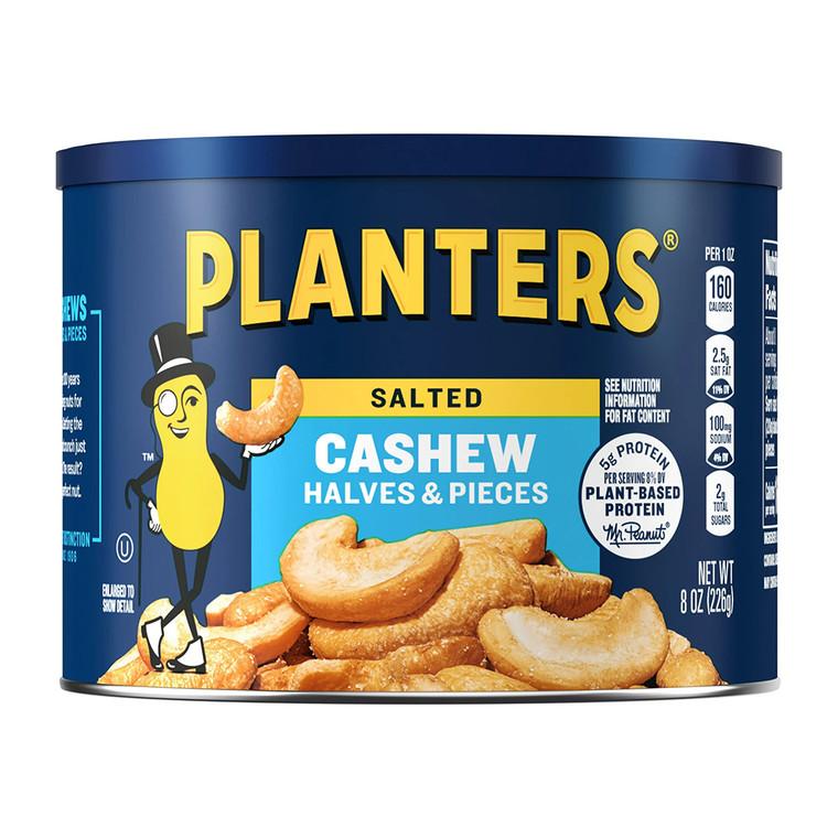 Planters Salted Cashew Halves and Pieces, 8 Oz