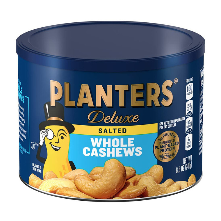 Planters Deluxe Salted Whole Cashews, 8.5 Oz