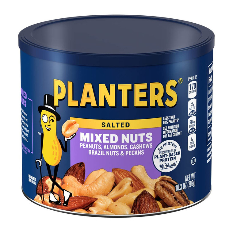 Planters Salted Mixed Nuts, Party Snacks, 10.3 Oz