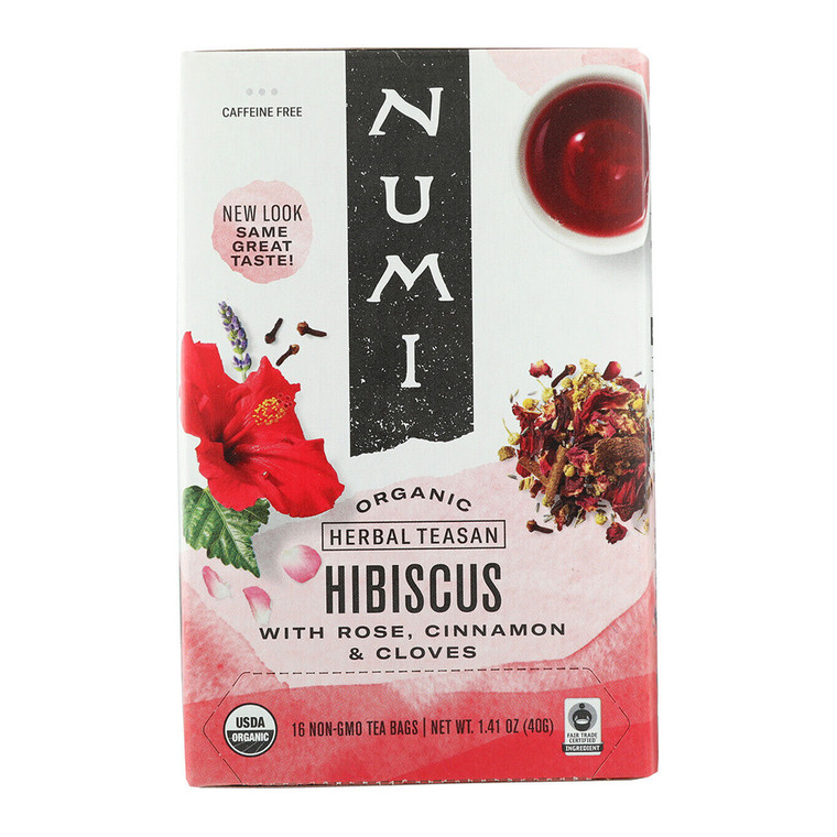 Numi Organic Holistic Embrace Hibiscus Tea, 16 Ct