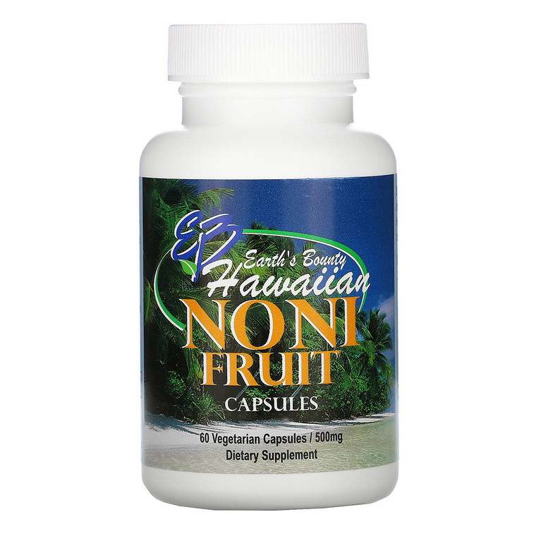 Earths Bountry Hawaiian Noni Fruit Dietary Supplement 500 Mg, 60 Ea