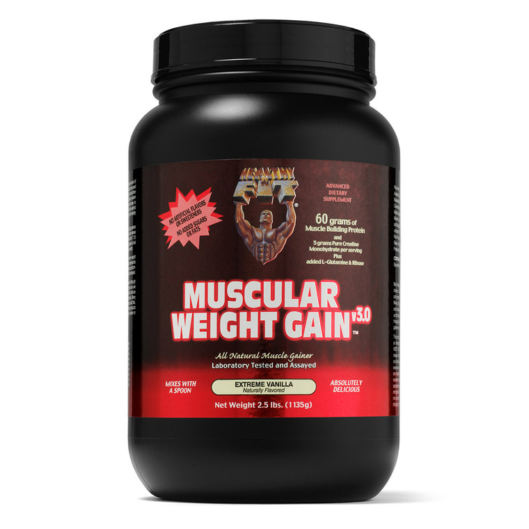 Healthy N Fit Muscular Weight Gain v3.0 Vanilla for Muscle Growth 2.5Lb (1135g)