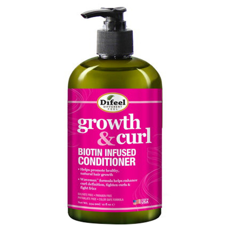 Difeel Growth and Curl Biotin Infused Conditioner 33.8Oz (1l)