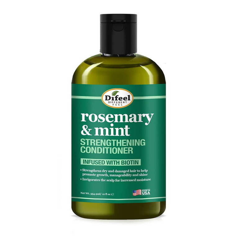 Difeel Rosemary and Mint Hair Strengthening Conditioner With Biotin, 12 Oz