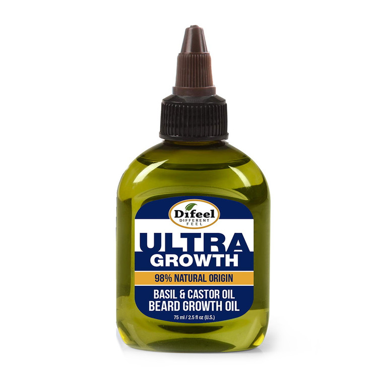 Difeel Mens Ultra Growth Basil and Castor Hair Oil, 2.5 Oz