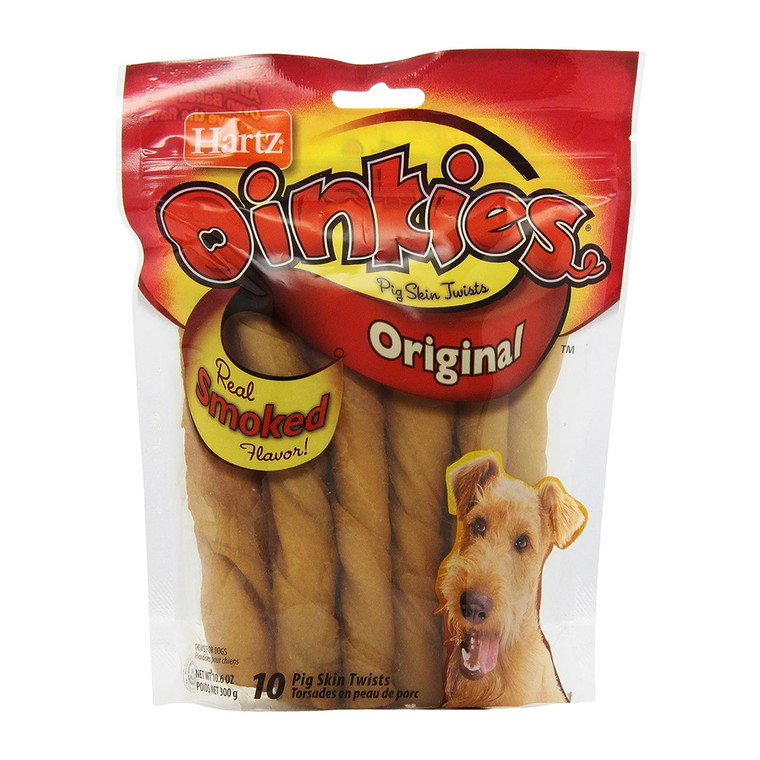 Hartz Oinkies Pig Skin Twist Packets, 10 Ea, 10.6 Oz