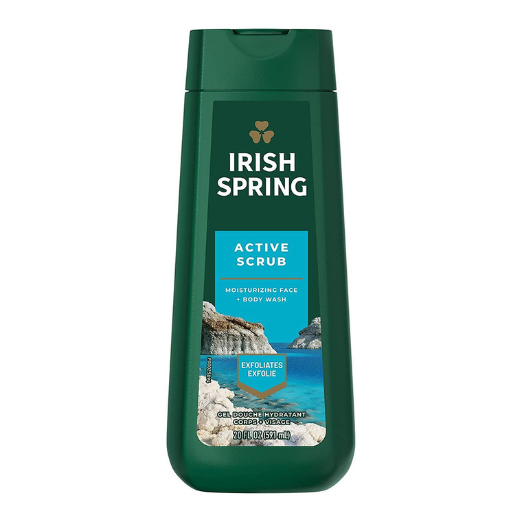 Irish Spring Active Scrub Body Wash for Men, 20 Oz