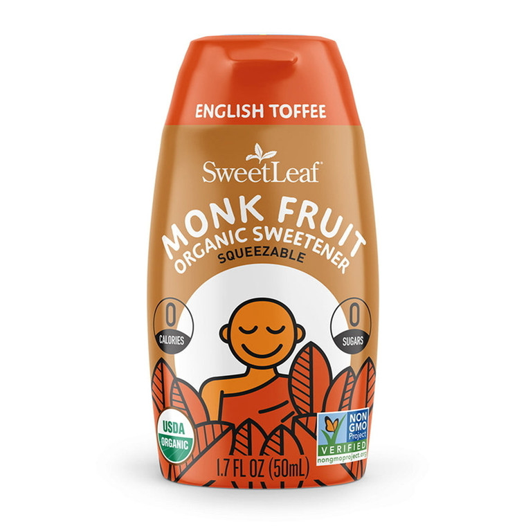 SweetLeaf Organic Monk Fruit Liquid English Toffee, 1.7 Oz