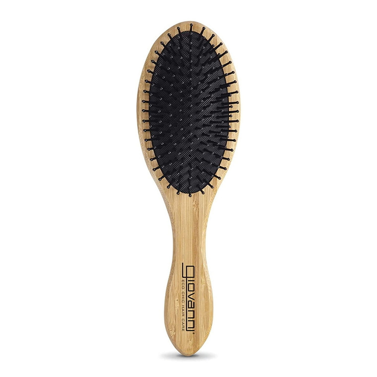 Giovanni Oval Hair Brush With Real Bamboo Handle And Base, 1 Ea